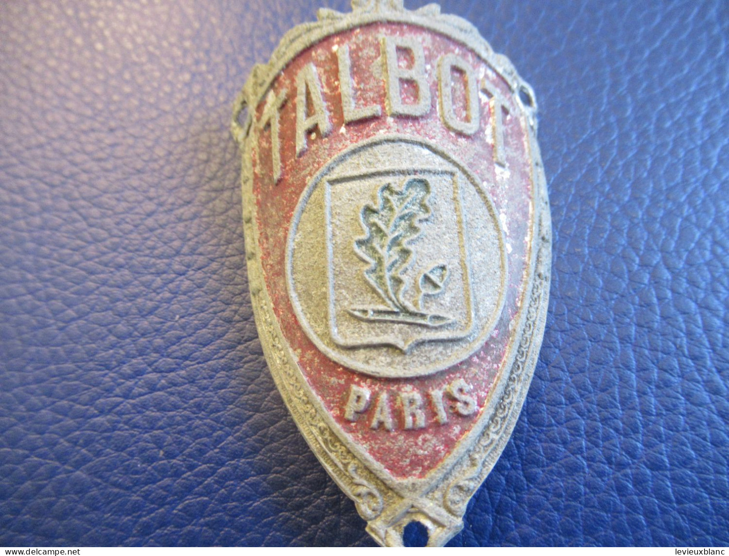 Plaque Ancienne De  Vélo/ TALBOT Paris/ Embléme Feuille De Chêne Et Gland / Av Grande Armée/ Vers 1965-1970        AC187 - Wielrennen