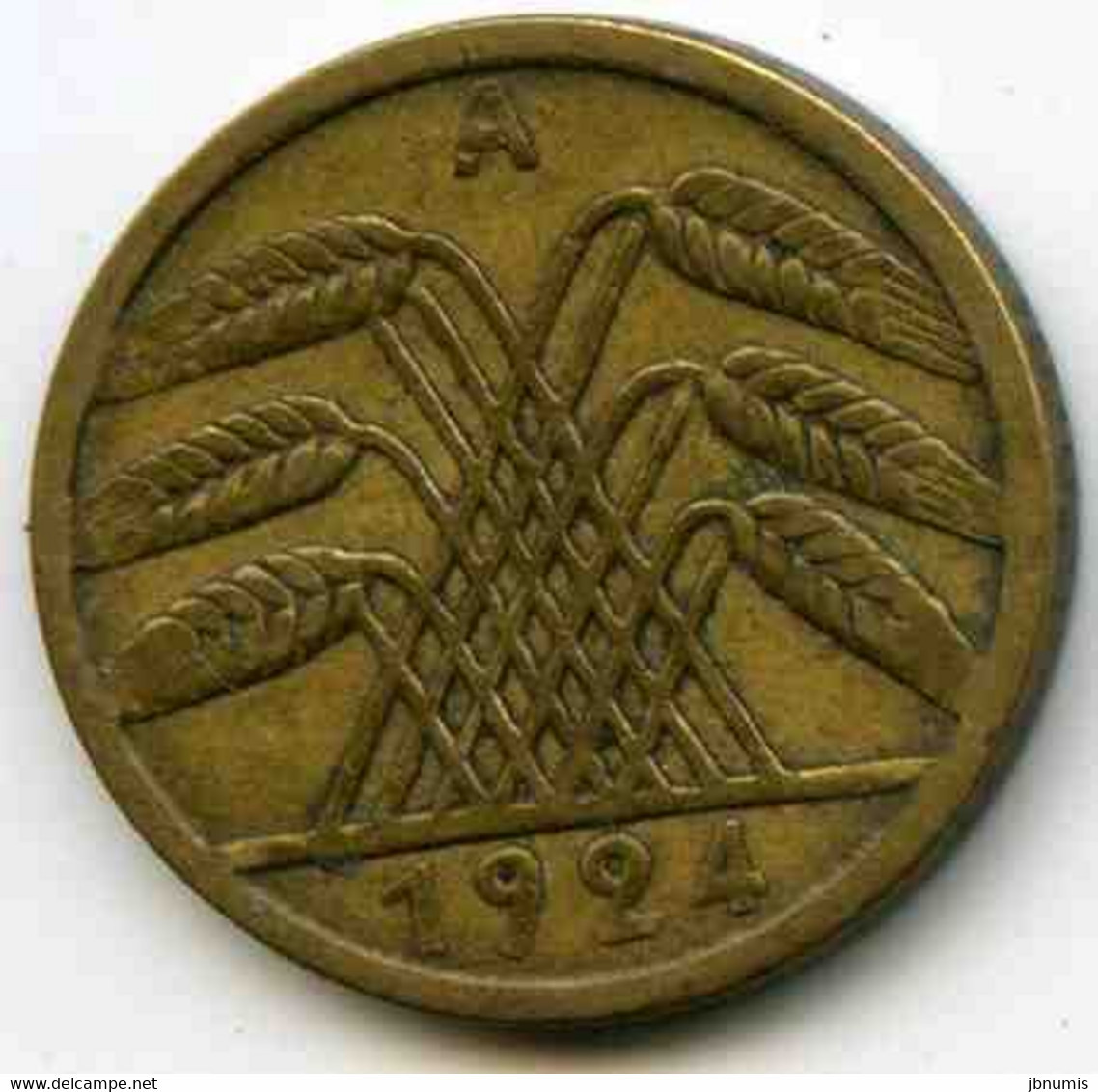 Allemagne Germany 5 Rentenpfennig 1924 A J 308 KM 32 - 5 Rentenpfennig & 5 Reichspfennig