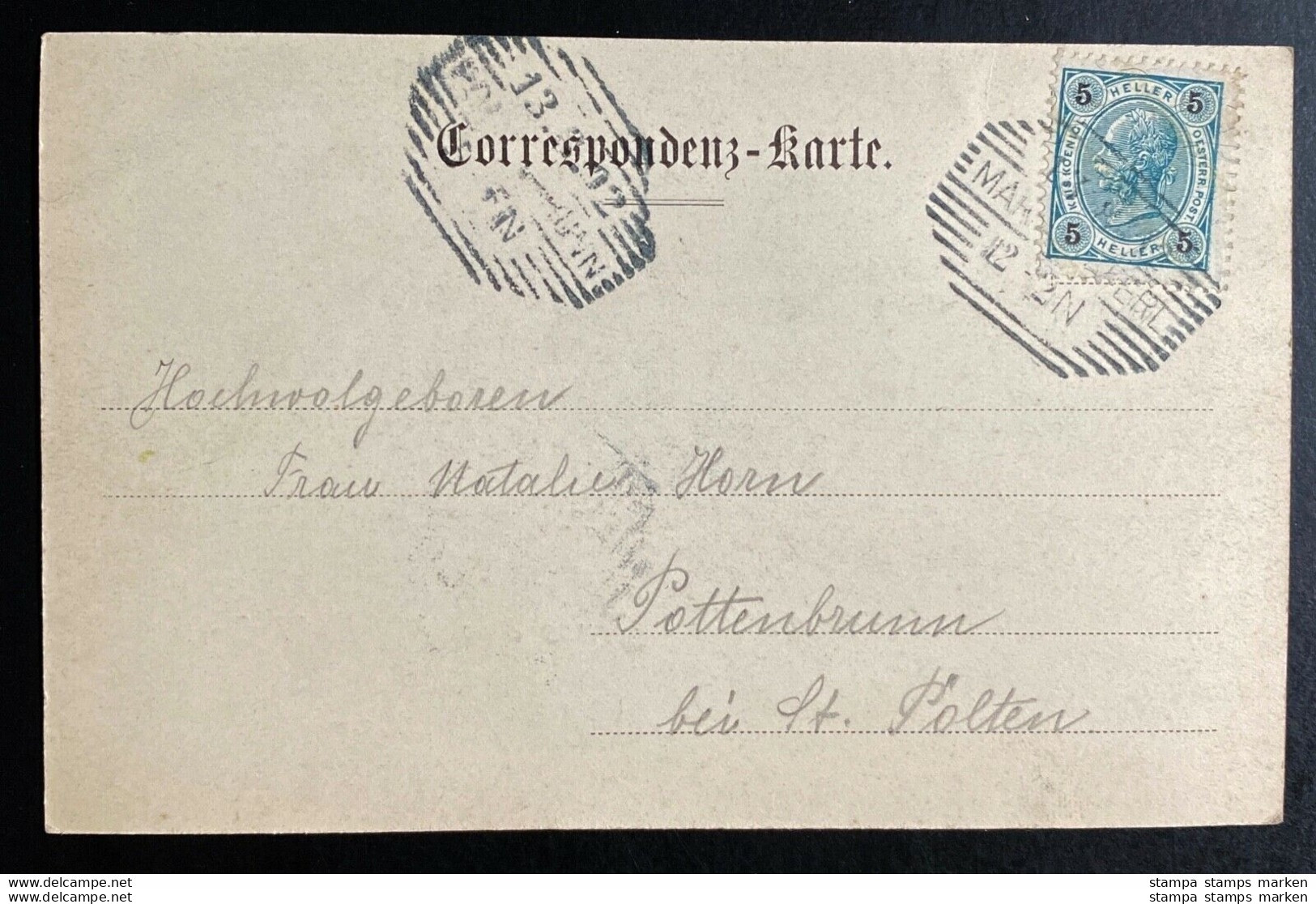 AK Litho Gruss Aus Maria Taferl Gestempelt Maria Taferl Und Ankunftsstempel Pottenbrunn 1902 - Maria Taferl