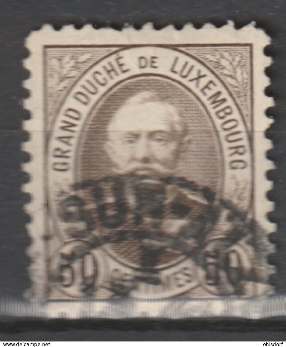 LUXEMBOURG 1891: YT 65, O - LIVRAISON GRATUITE A PARTIR DE 10 EUROS - 1891 Adolphe Voorzijde