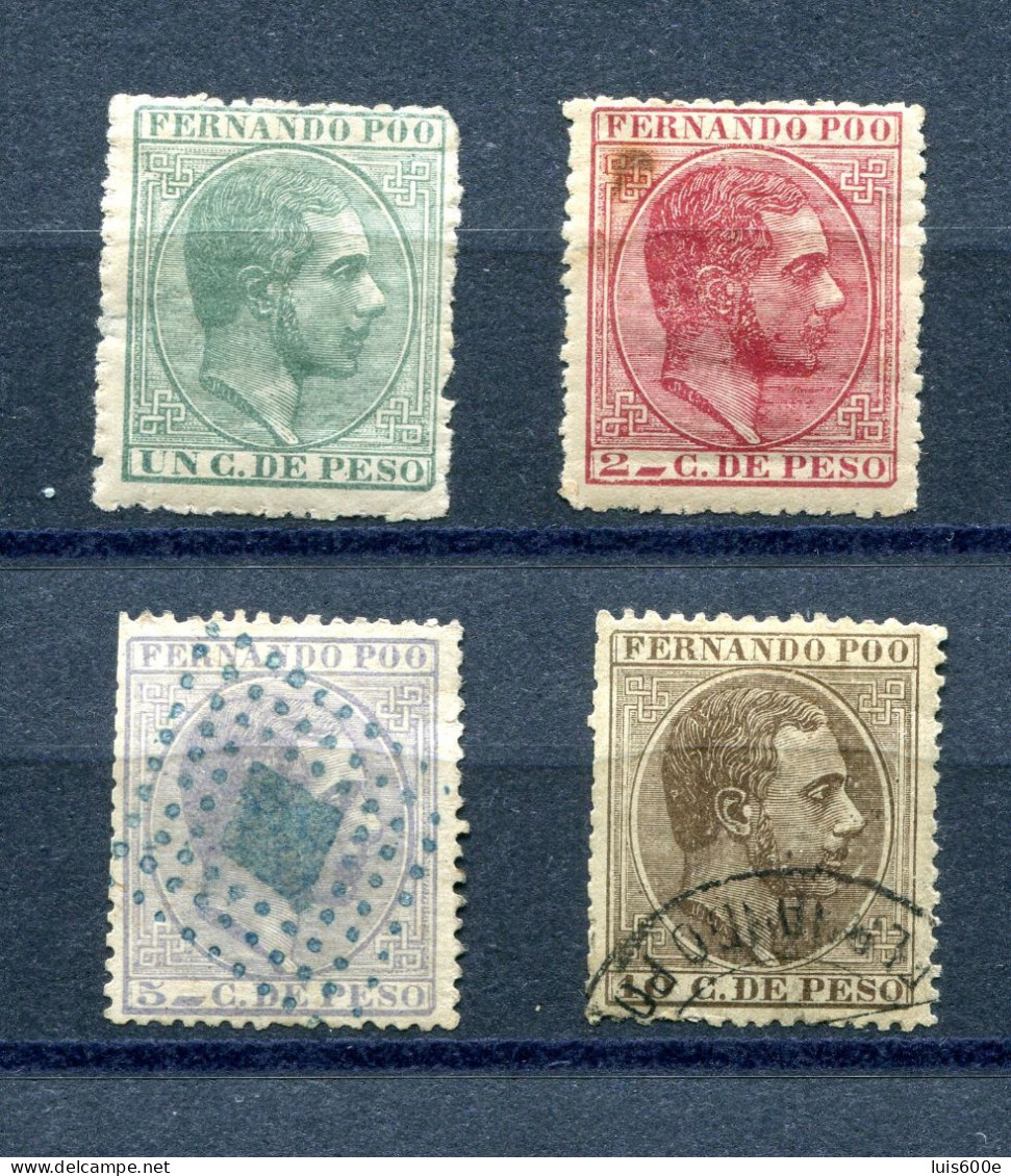 1882/89.FERNANDO POO.EDIFIL 5/8*/(o).CATALOGO 87€ - Fernando Po