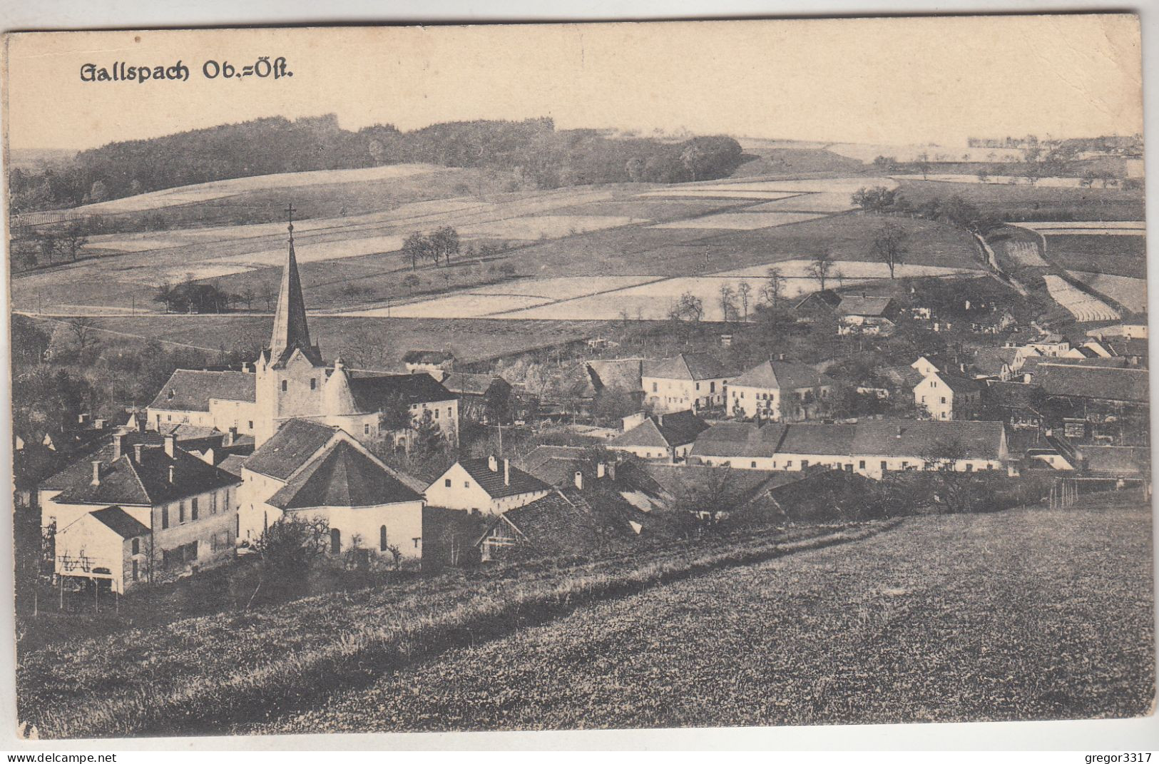 C8621) GALLSPACH - OÖ - Tolle Alte AK Kirche Mit Feld Im Vordergrund ALT - Gallspach