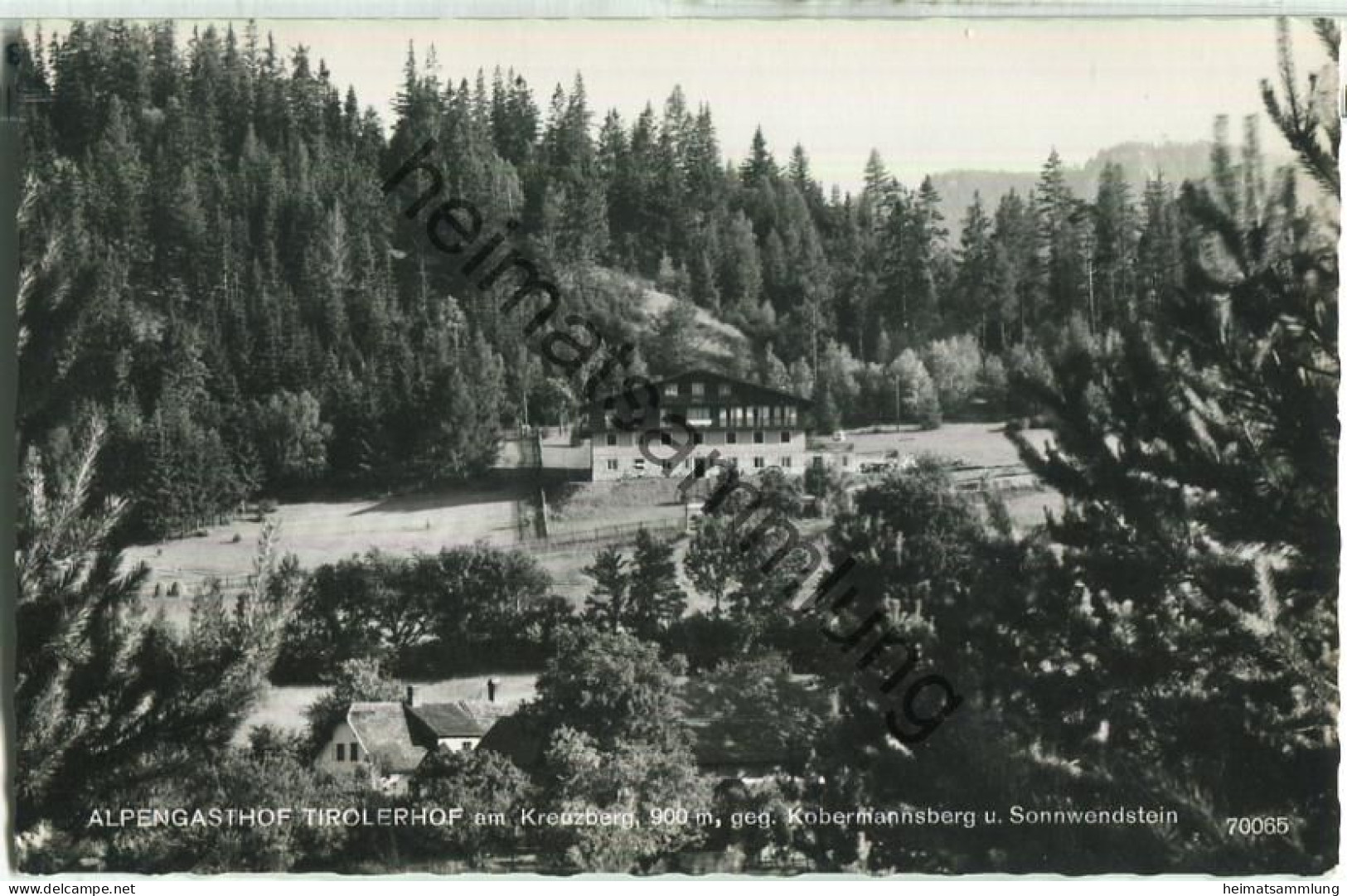 Alpengasthof Tirolerhof - Kreuzberg - Kobermannsberg - Sonnwendstein - Foto-Ansichtskarte - Verlag P. Ledermann Wien - Raxgebiet