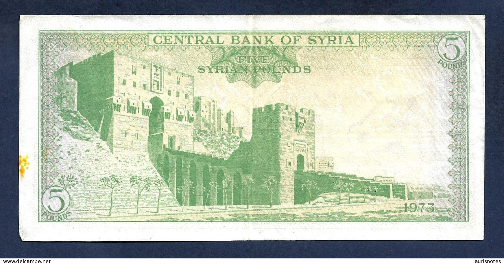 Syria 5 Pounds 1973 P94d VF+ - Syrië