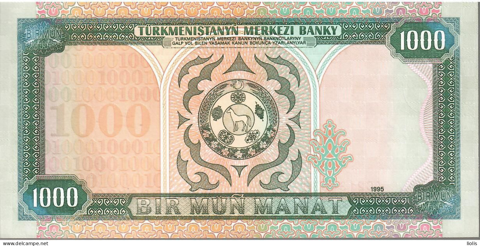 Turkmenistan  P-8  1000 Manat  1995  UNC - Turkmenistan