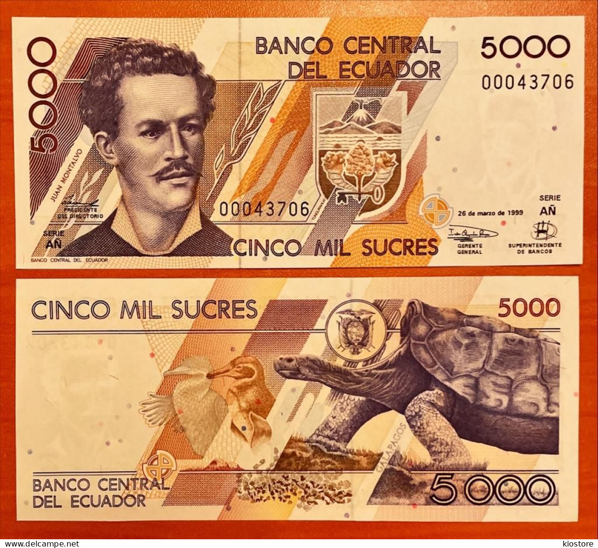 Ecuador 5.000 5000 Sucres 1999 P 128 UNC - Ecuador