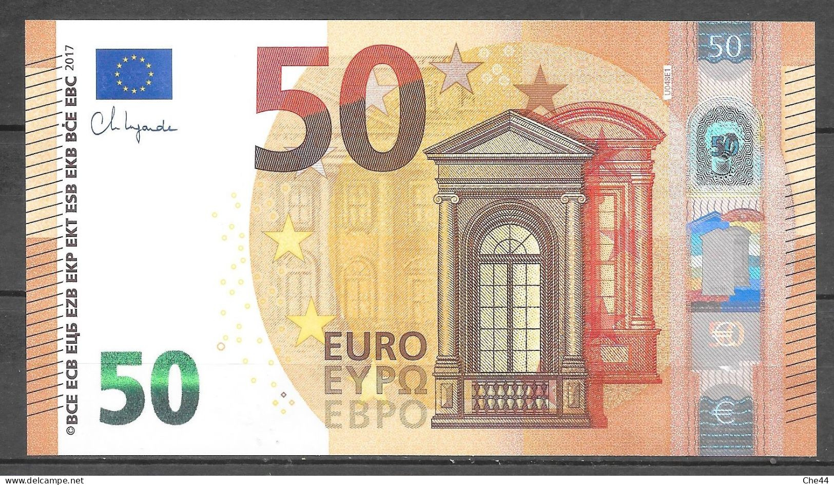 France : Billet De 50 Euros 2017 : Signature : Christine Lagarde. UE4011967997 - U048E1. (Voir Commentaires) - 50 Euro