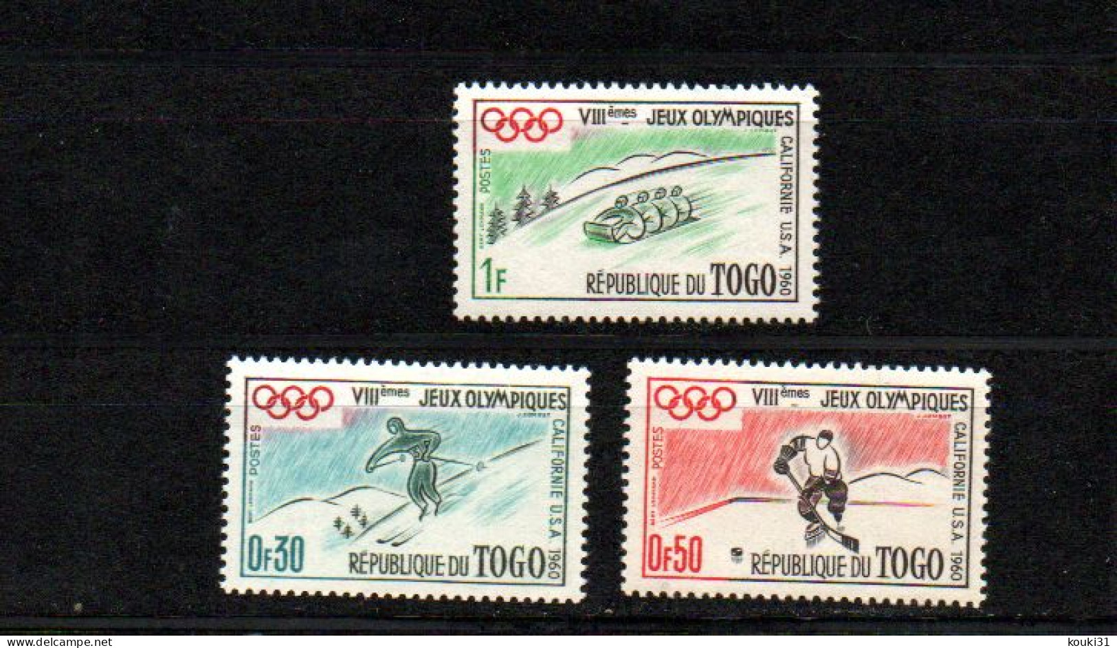 Togo YT 300/2 ** : Ski , Hockey , Bobsleigh - 1960 - Winter 1960: Squaw Valley