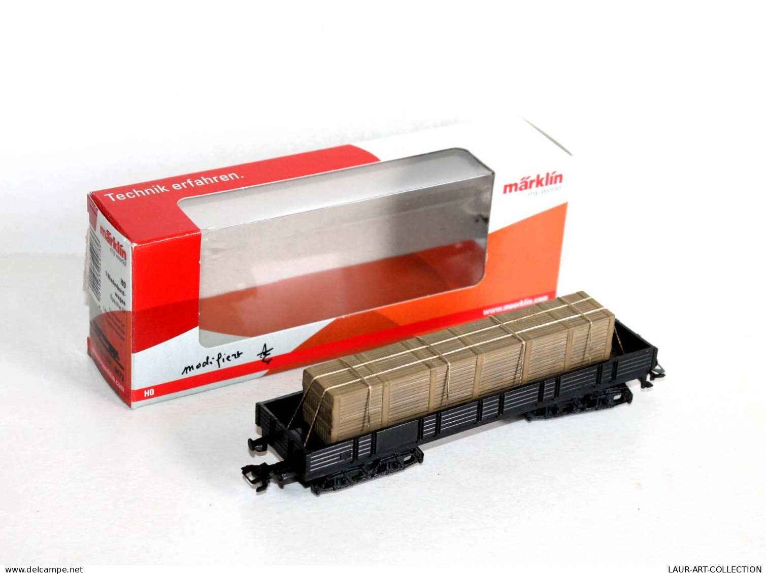 MARKLIN HO N°4473 WAGON TOMBEREAU + SON CHARGEMENT MARCHANDISES MINIATURE TRAIN - MODELE FERROVIAIRE (1505.49) - Wagons Marchandises