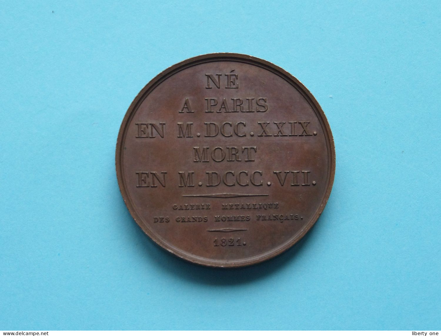 P.D. ECOUCHARD LE BRUN Né Paris M.DCC.XXIX Mort M.DCCC.VII - 1821 ( Poet >> Voir SCANS ) 4,1 Cm. / 39 Gr. ( F. Petit ) ! - Royal / Of Nobility