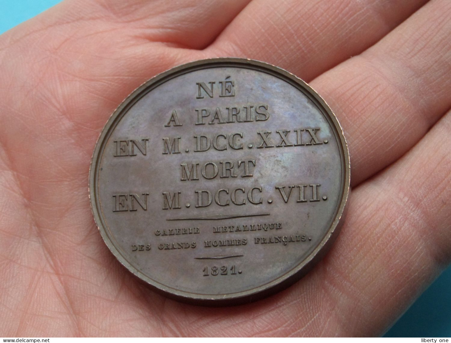 P.D. ECOUCHARD LE BRUN Né Paris M.DCC.XXIX Mort M.DCCC.VII - 1821 ( Poet >> Voir SCANS ) 4,1 Cm. / 39 Gr. ( F. Petit ) ! - Royal / Of Nobility