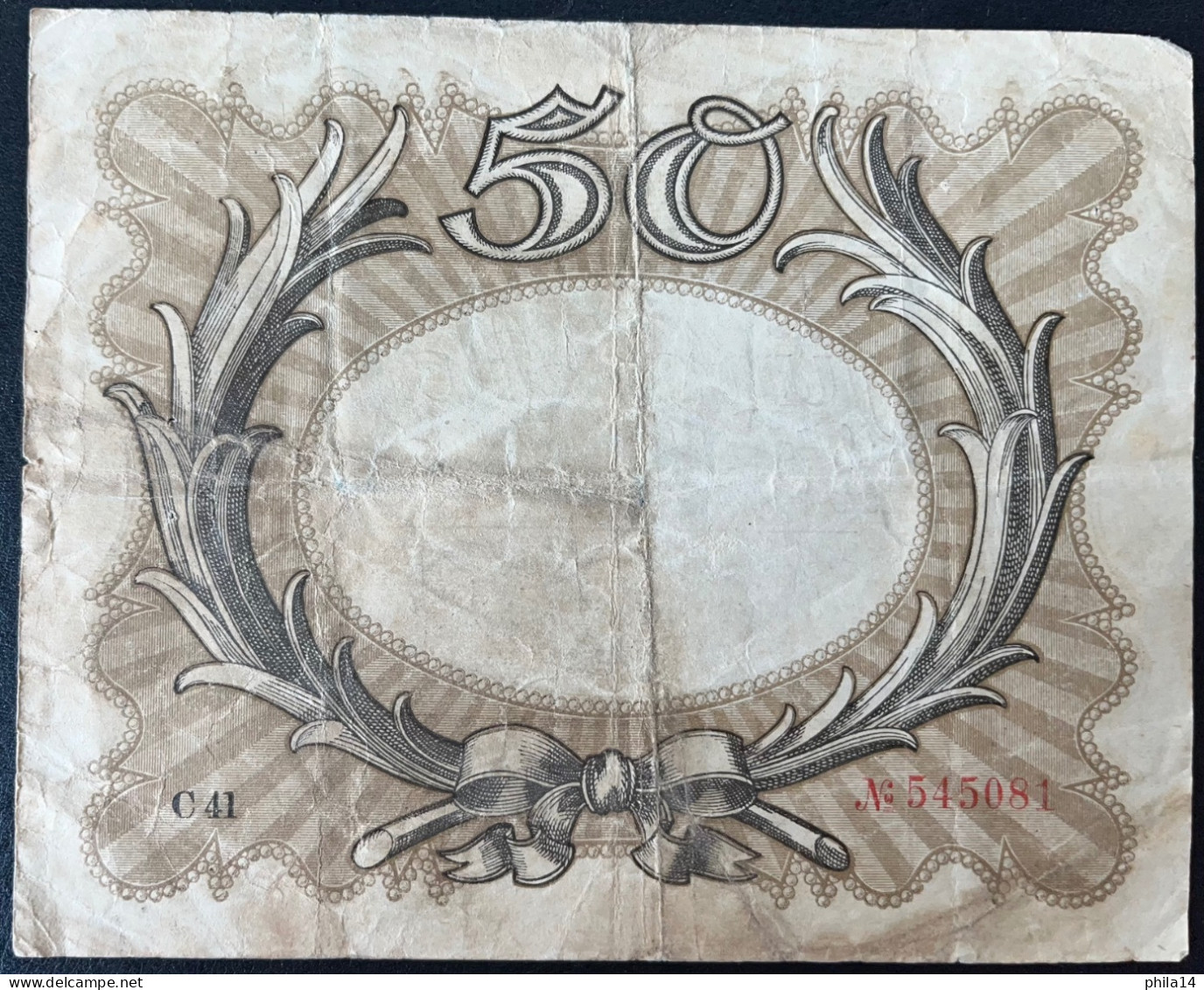 50 Mark - Funfzig Mark - 1918 Reichsbanknote - Germany / N° 545081 - 50 Mark