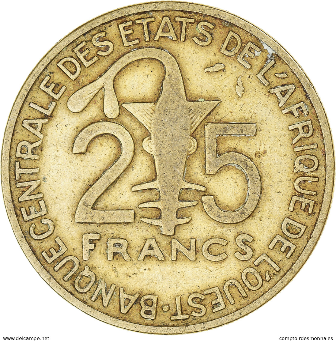 Monnaie, Communauté économique Des États De L'Afrique De L'Ouest, 25 Francs - Côte-d'Ivoire