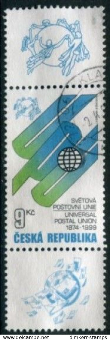 CZECH REPUBLIC 1999 UPU Anniversary With Labels,  Used.  Michel  224 - Used Stamps