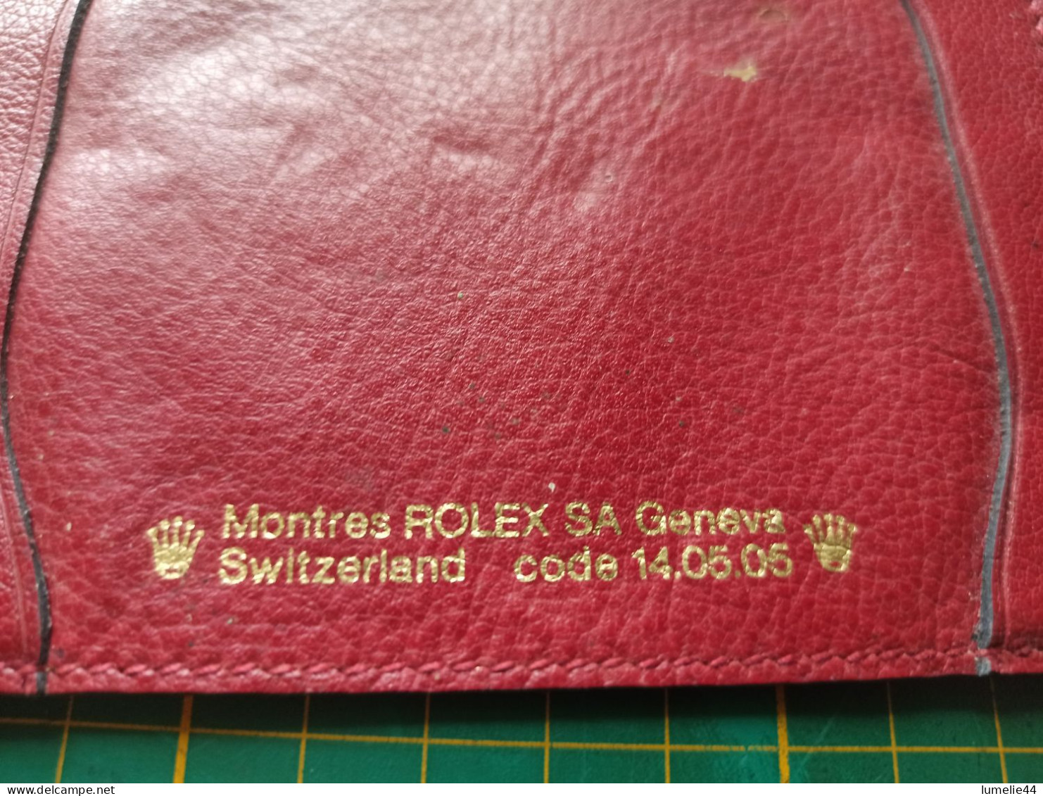 Étui cuir porte feuille note sigle ROLEX origine