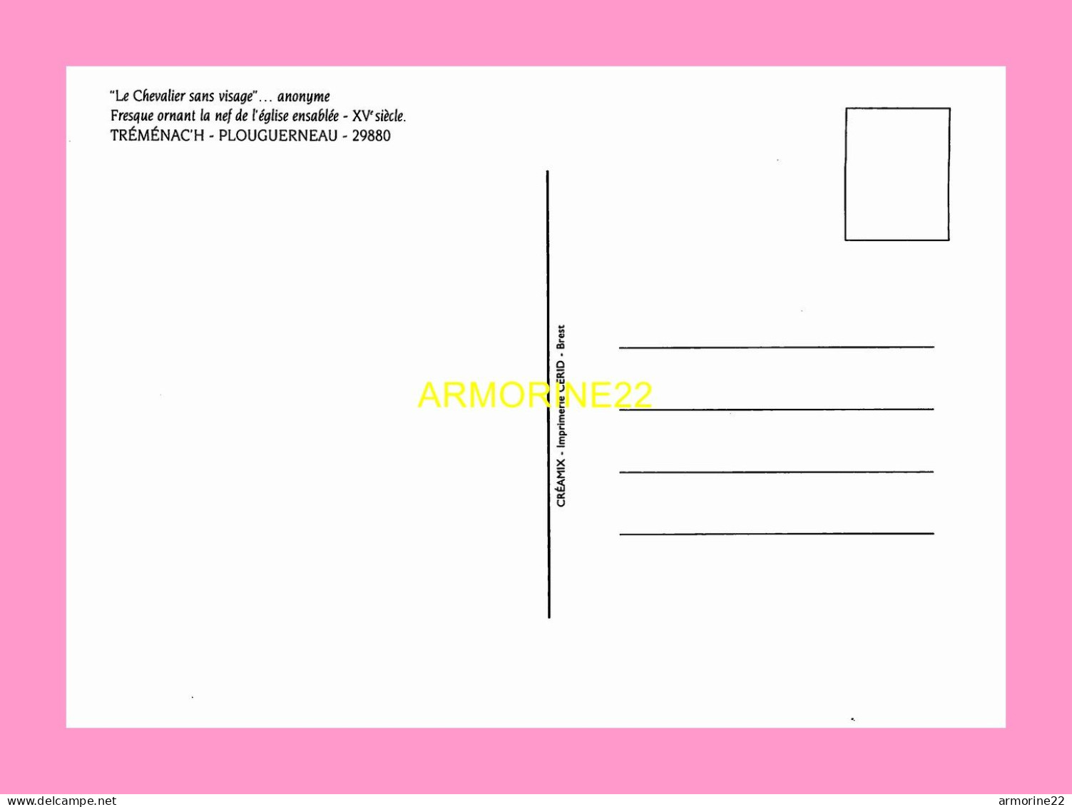 CPM TREMENAC H - PLOUGUERNEAU  Le Chevalier Sans Visage - Plouguerneau