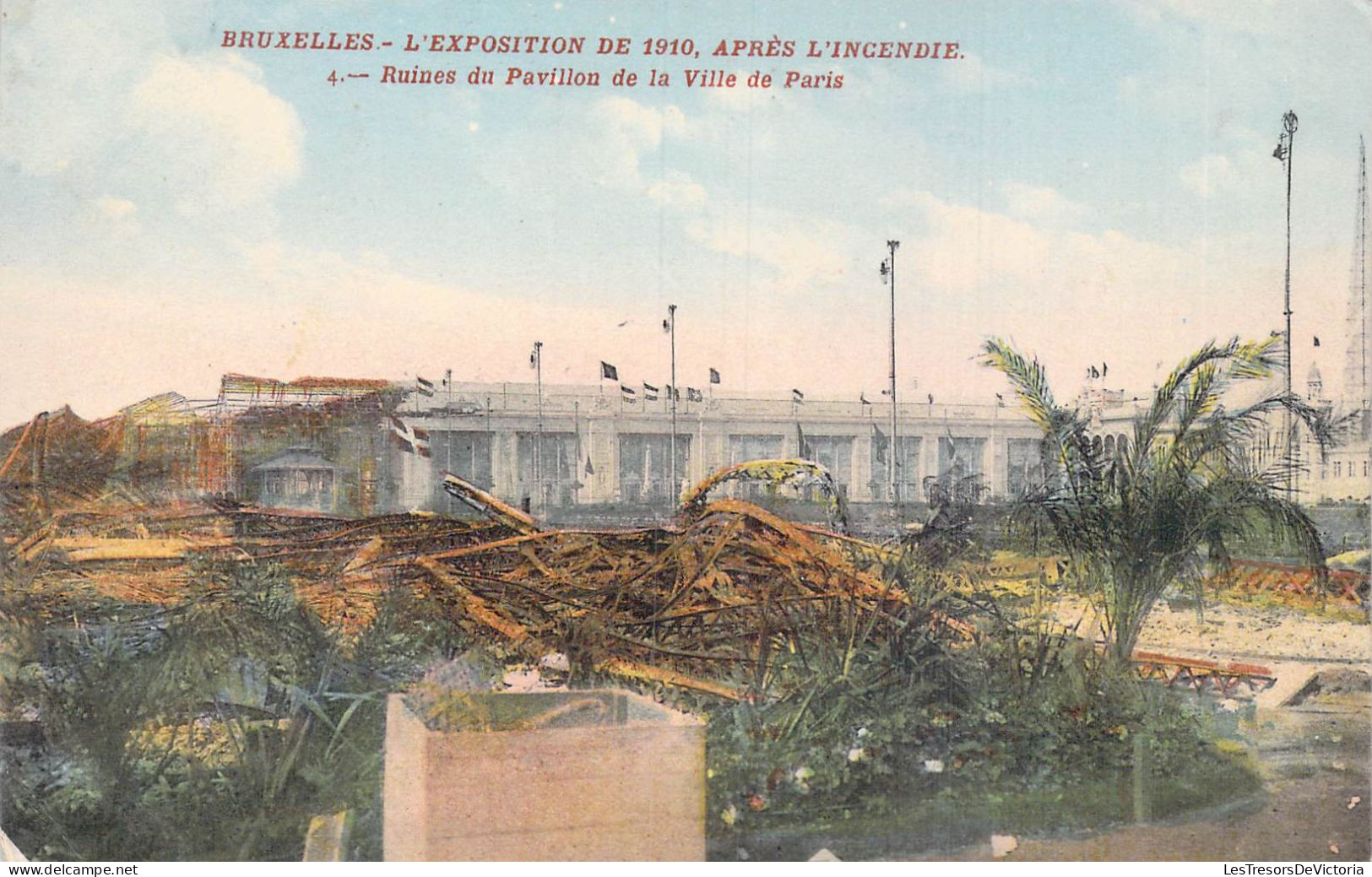 BELGIQUE - Bruxelles - L'Exposition De 1910, Après L'incendie - Ruines Du Pavillon De La.. - Carte Postale Ancienne - Universal Exhibitions