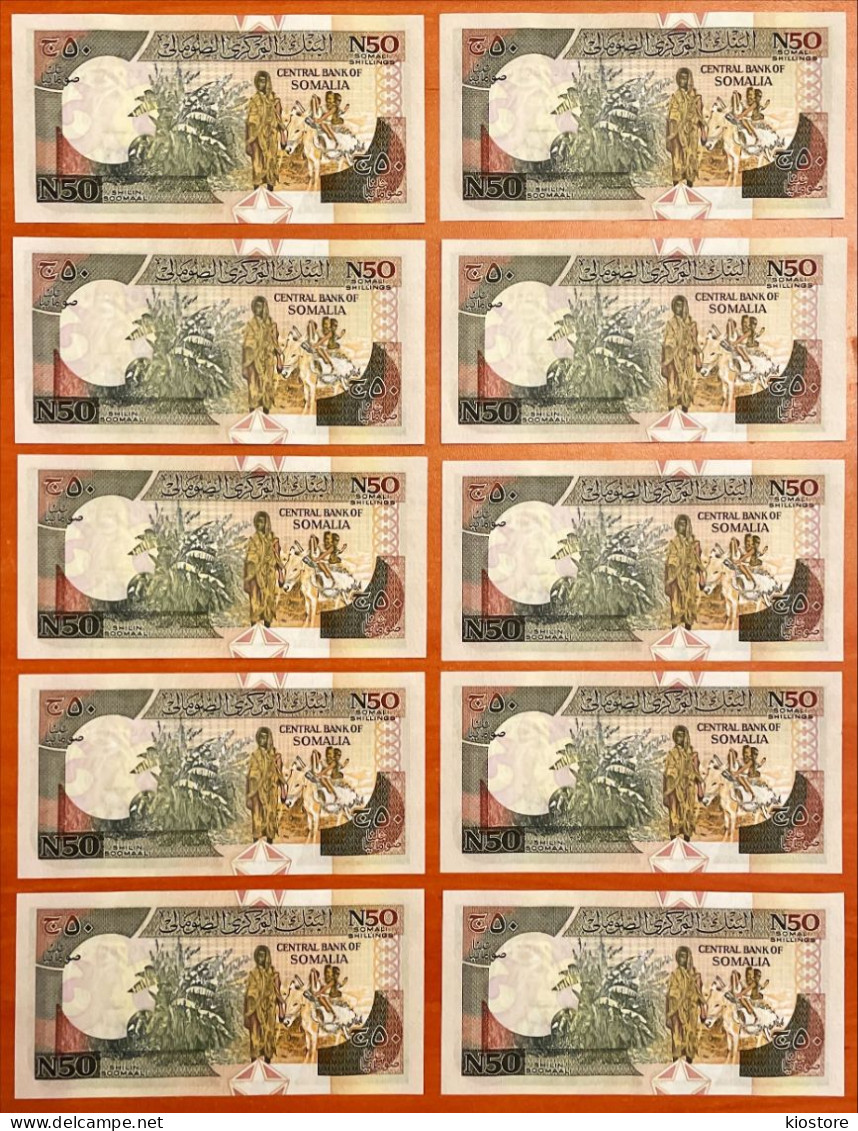 Somalia 50 Shilin 1991 Serial XG 10 Pcs Replacement UNC - Somalie