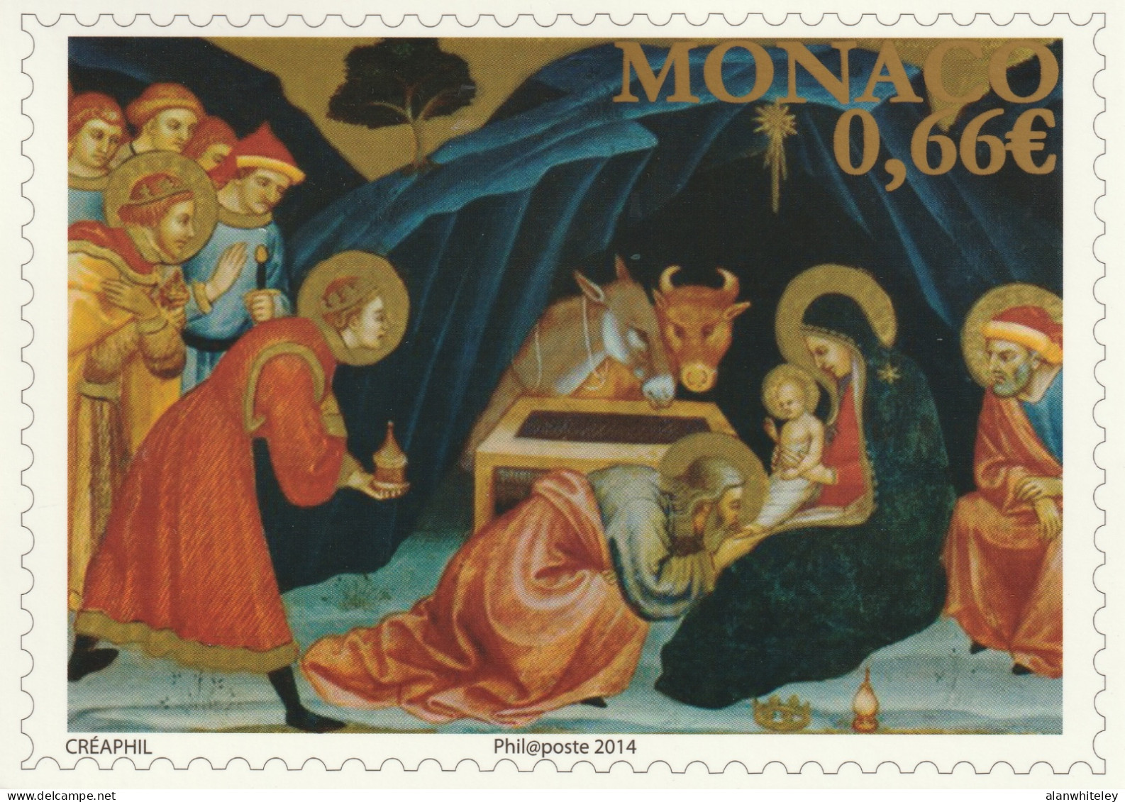 MONACO 2014 Christmas: Promotional Card CANCELLED - Storia Postale