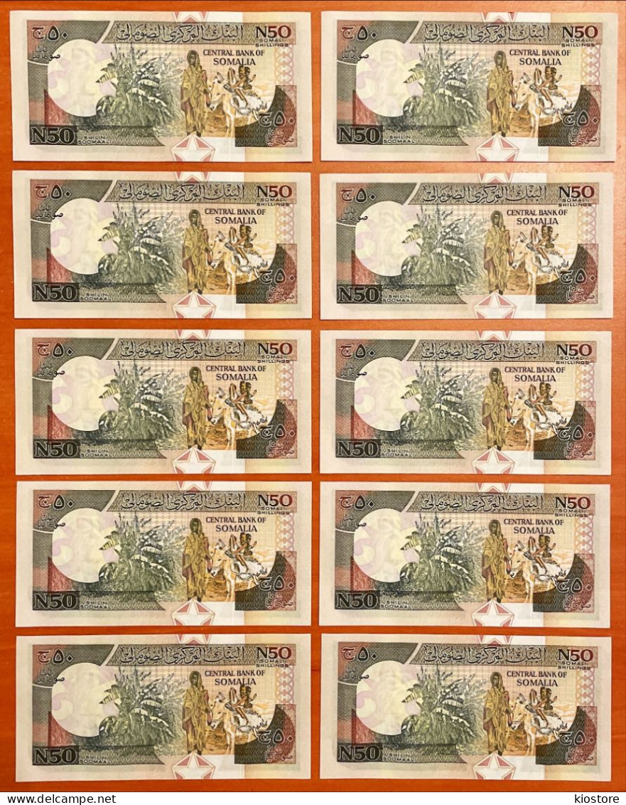 Somalia 50 Shilin 1991 Serial XD 10 Pcs Replacement UNC - Somalie