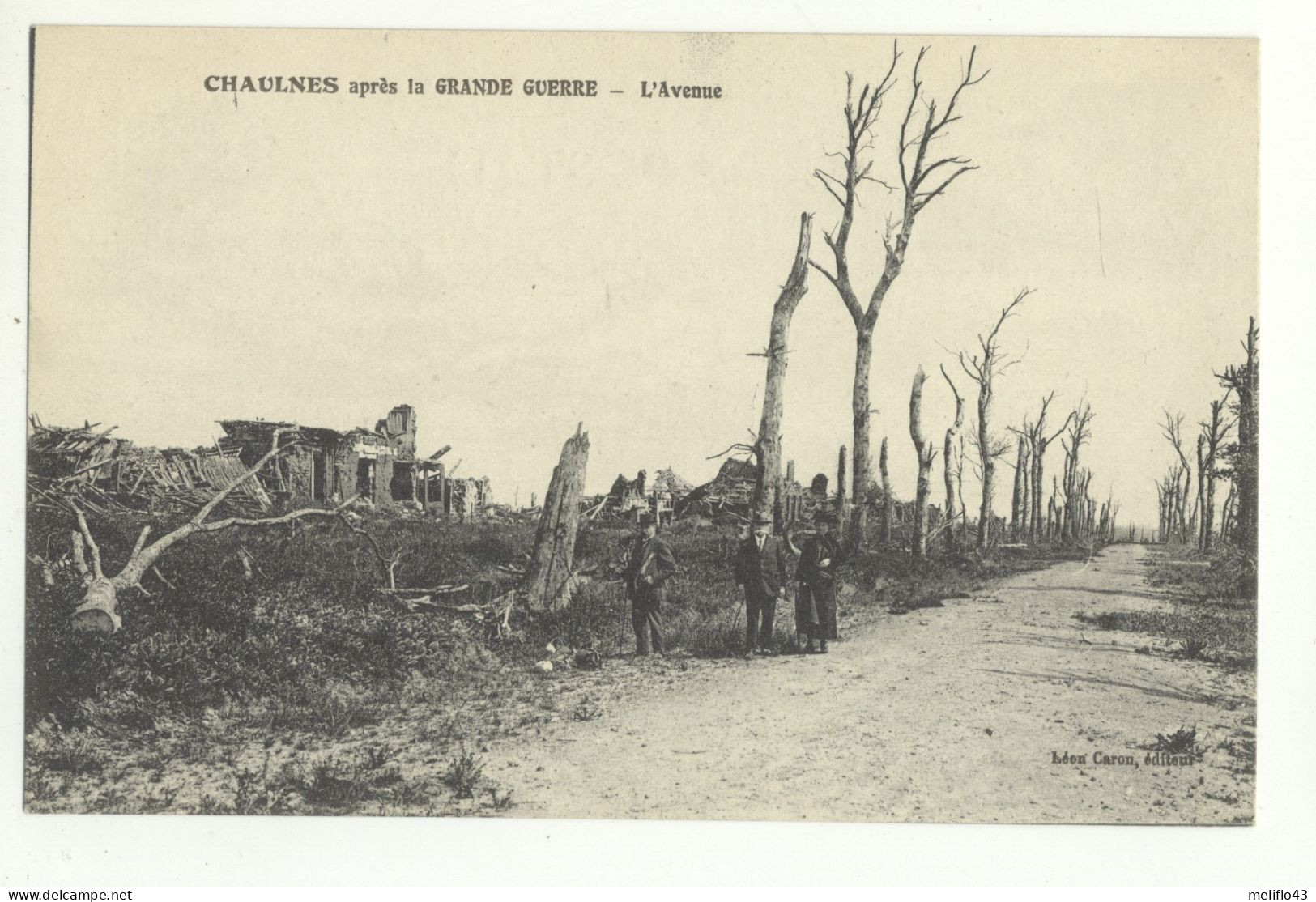 80/CPA A - Chaulnes Après La Grande Guerre - L'Avenue - Chaulnes