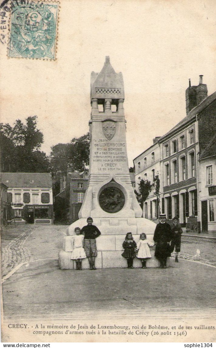 CRECY- A La Mémoire De Jean De Luxembourg - - Crecy En Ponthieu