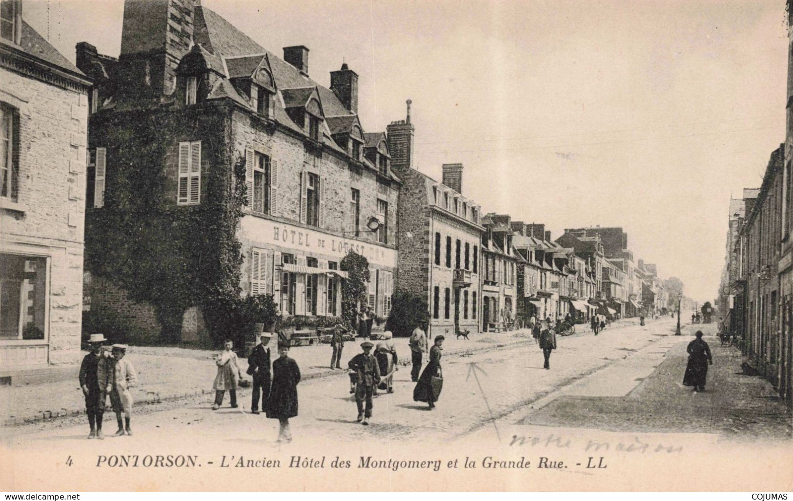 50 - PONTORSON - S16976 - L'Ancien Hôtel Des Montgomery Et La Grande Rue - Hôtel De L'Ouest - L23 - Pontorson