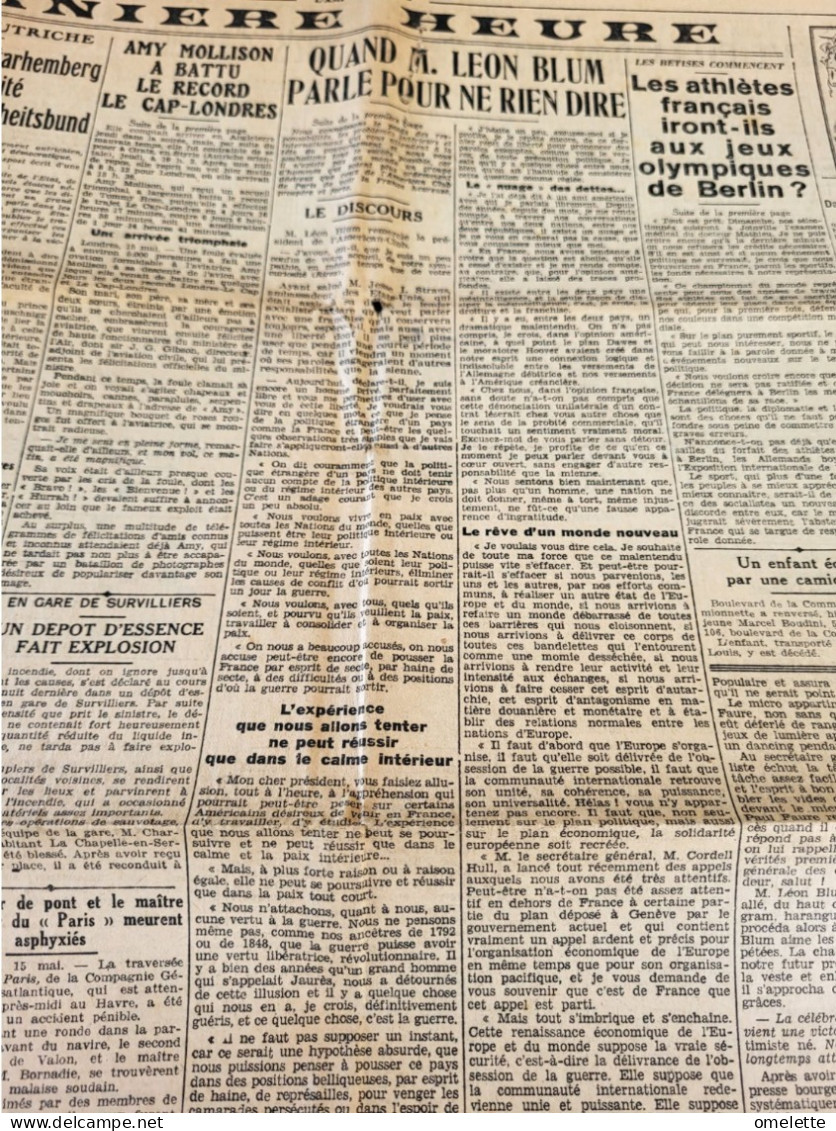 AMI PEUPLE 36/ BLUM ET LA PAIX /AMY MOLLISON /2 MOIS CHEZ LES NAZIS D AUTRICHE - Informations Générales