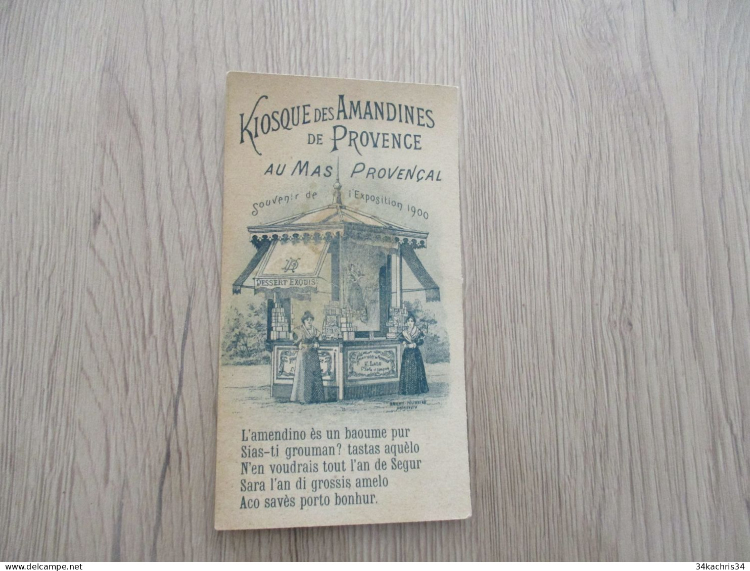 Chromo Pub Publicité Ancien H.HALO Biscuiterie De La Pyramide L'Isle Sur Sorgue Provence Amandines Amandes Arlésienne - Autres & Non Classés