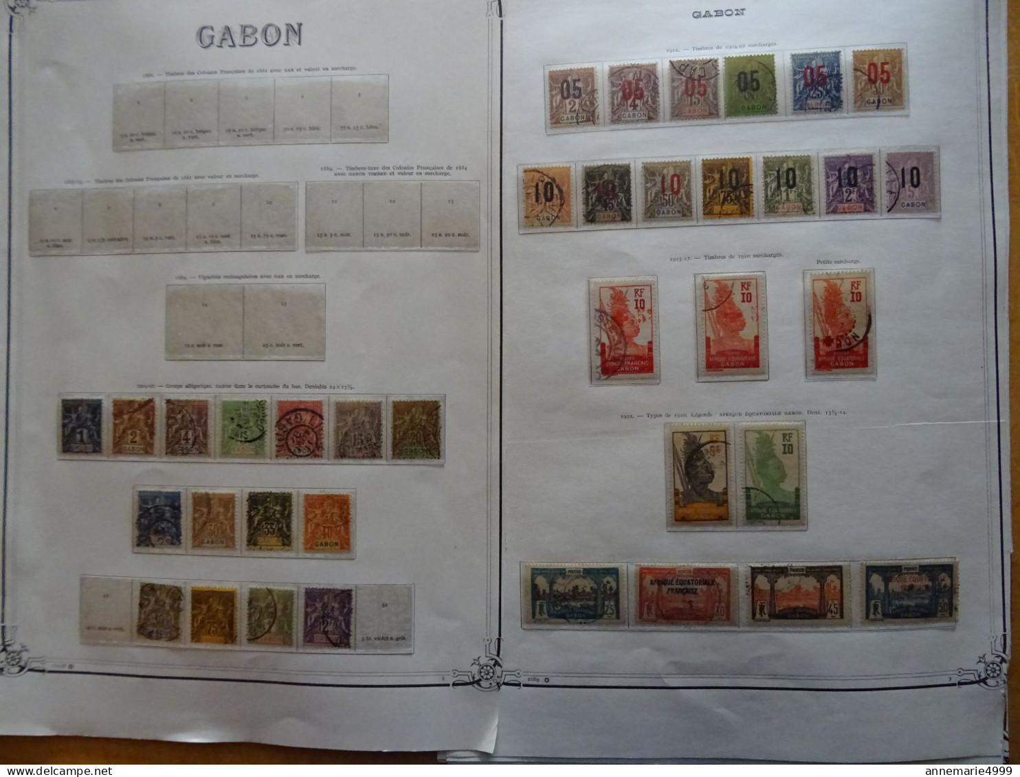 France Colonies GABON Très Bon Début De Collection Cote 1370 € - Used Stamps