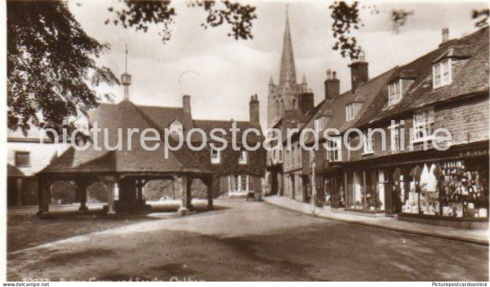 OAKHAM BUTTER CROSS AND STOCKS OLD R/P POSTCARD RUTLAND - Rutland