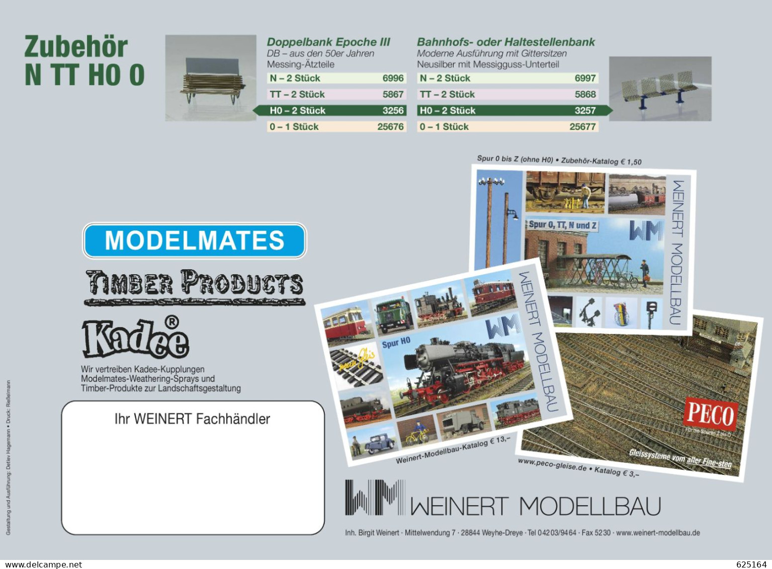 Catalogue WEINERT MODELLBAU 2012 Neuheiten Messing Bausatz Spur HO N TT O - Deutsch