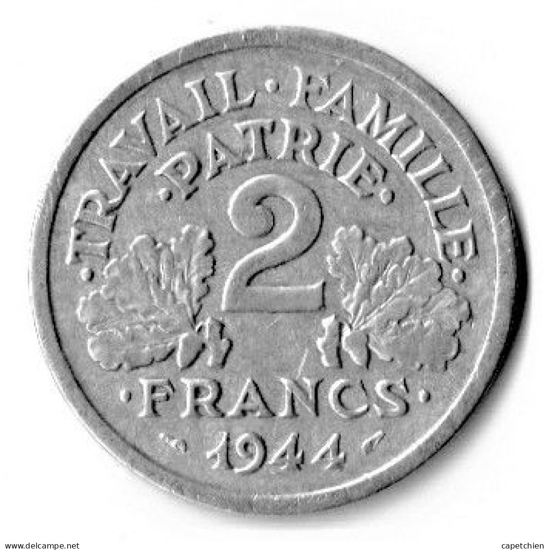 FRANCE / ETAT FRANCAIS / 2 FRANCS BAZOR / 1944 C  / ALU - 2 Francs