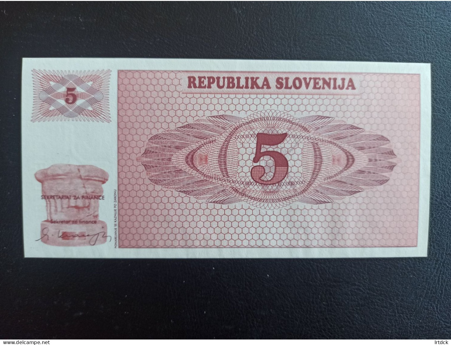 Slovenie Billet  5 Tollar 1990  Neuf Tbb+ - Slovénie