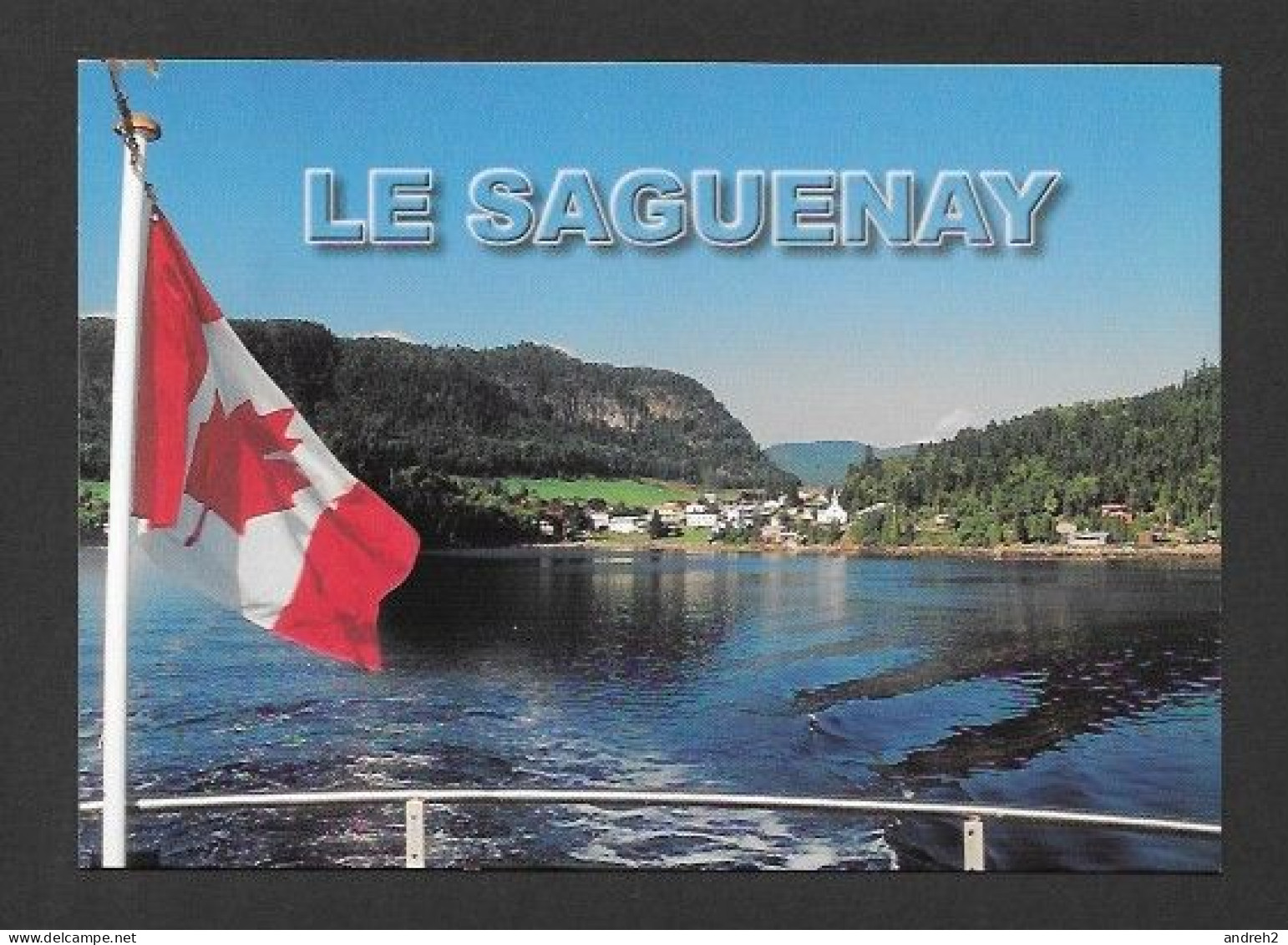 Saguenay - Québec - Sur Le Bateau Croisière La Marjolaine Explorez Le Fjord Vue Du Village Ste Rose Du Nord 17x12 Cm - Saguenay