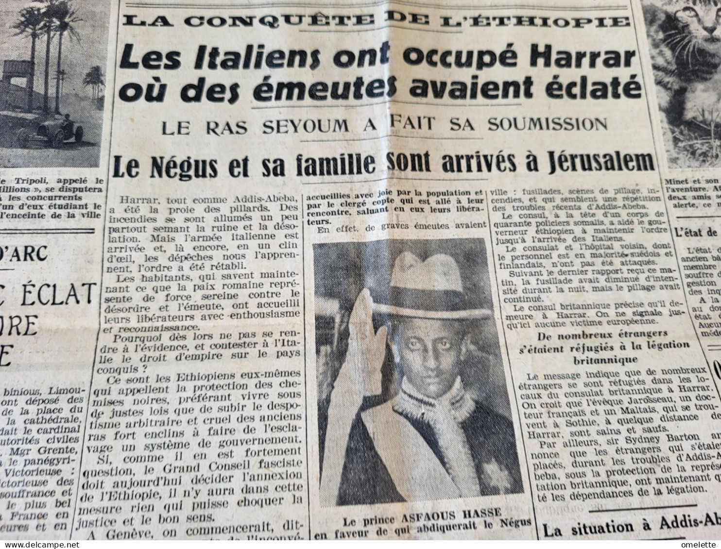 AMI PEUPLE 36 / BLUM DALADIER SARRAUT FORMATION MINISTERE  /ETHIOPIE NEGUS HARRAR / - Havre Libre