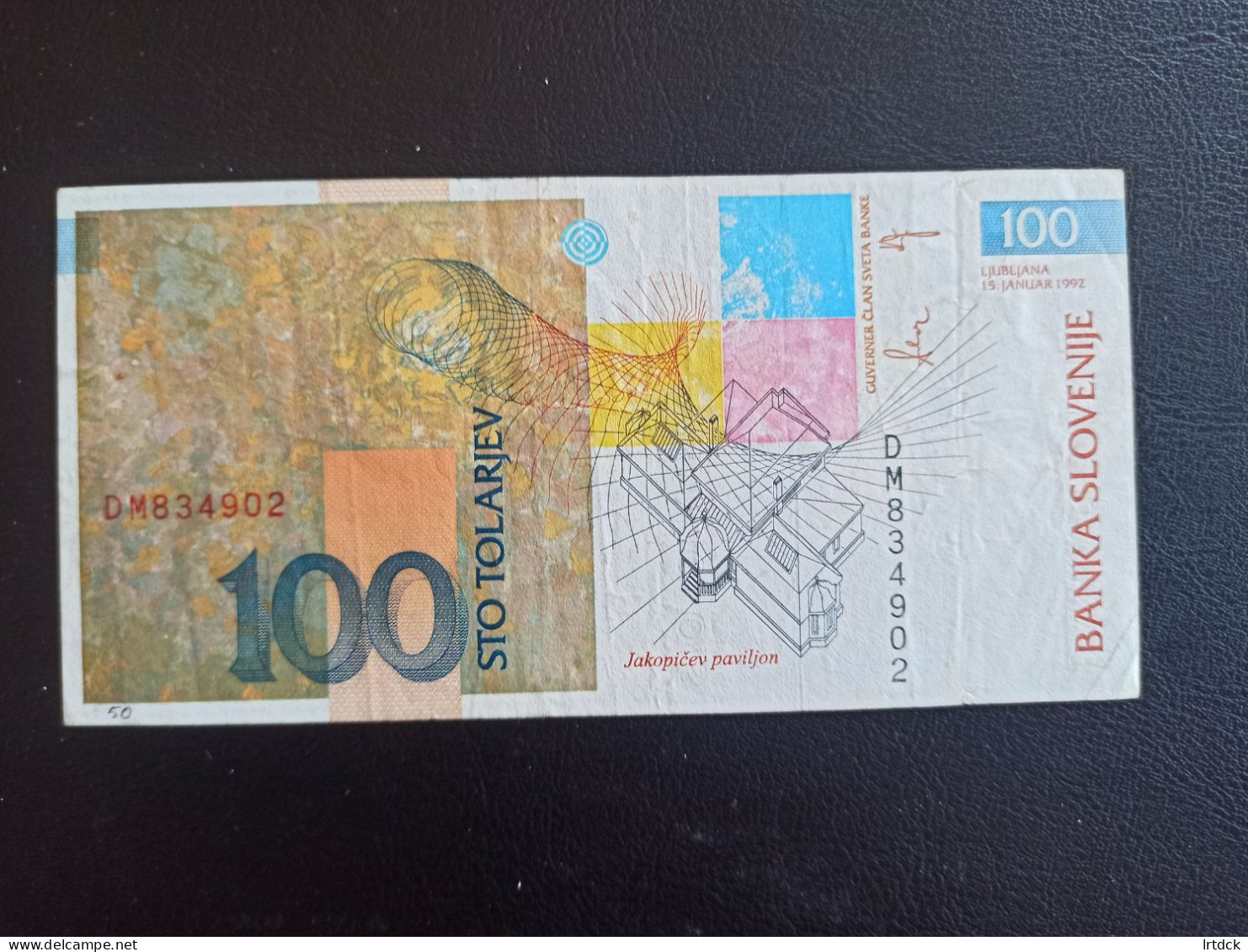 Slovenie Billet  100 Tollar 1992  Tbe - Slovénie