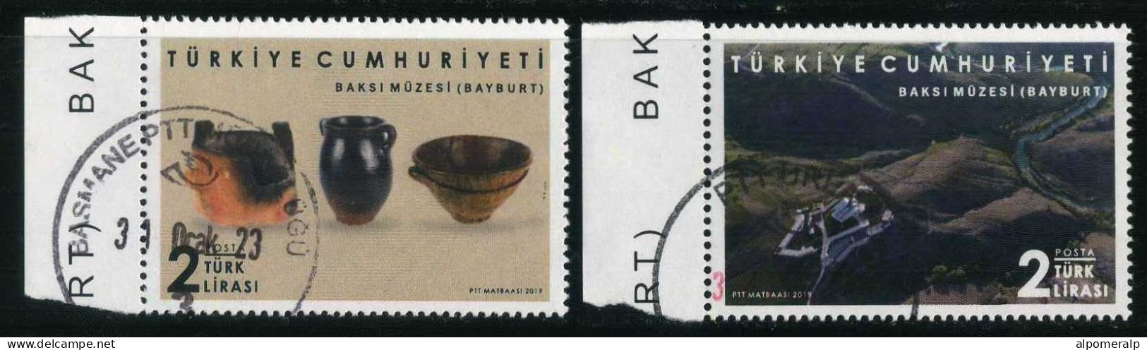 Türkiye 2019 Mi 4473-4474 Artifacts From Baksi Museum, Archaeology, Glass And Earthenware, Museums - Usados