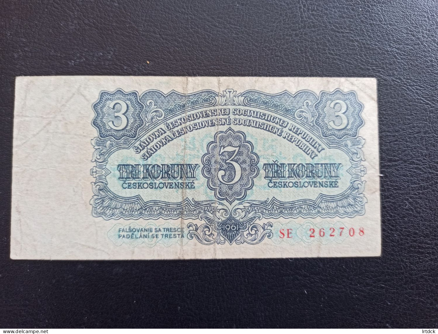 Tchecoslovaquie  Billet  3 Koruna 1961 - Czechoslovakia