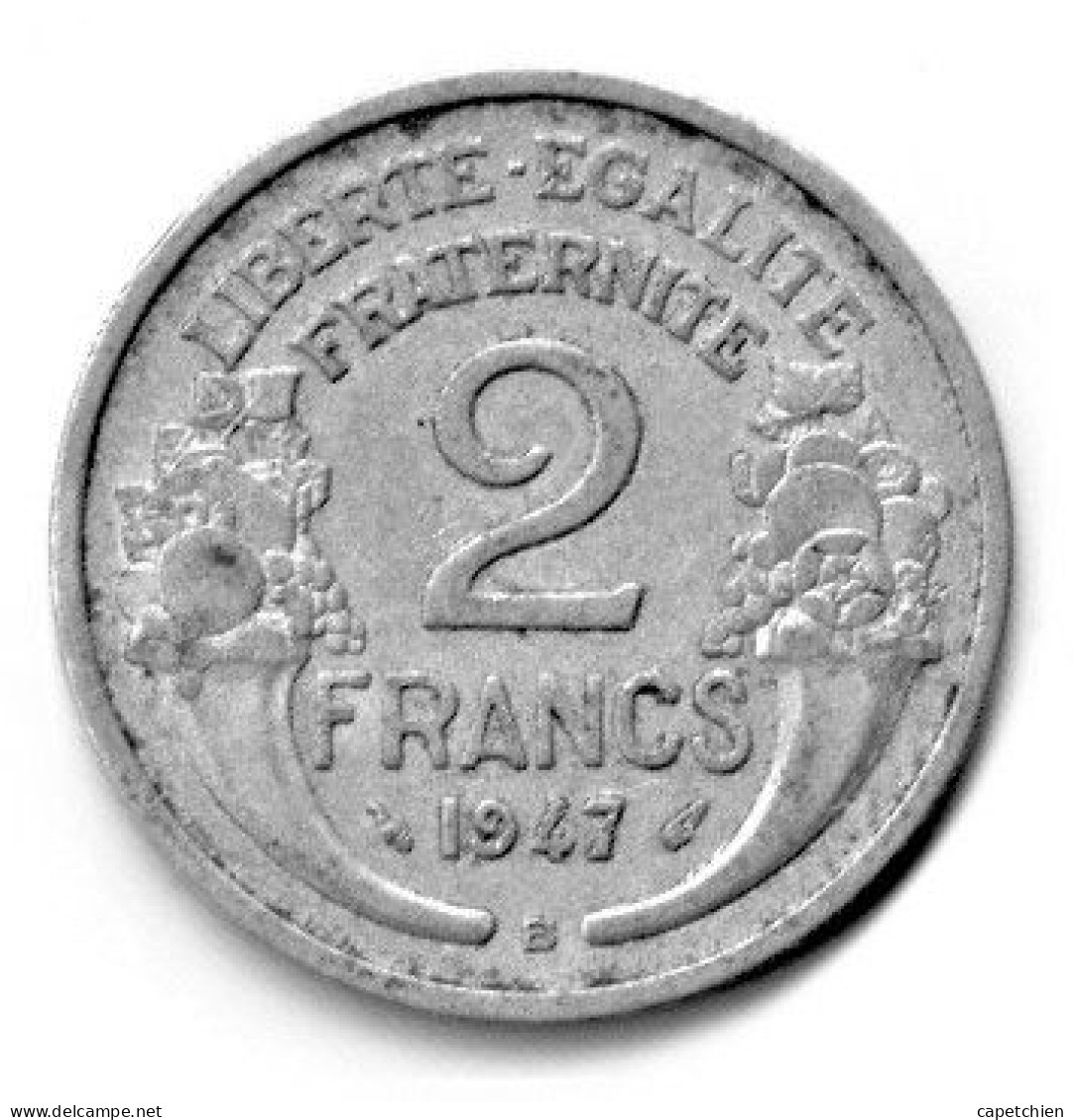 FRANCE / REPUBLIQUE FRANCAISE / 2 FRANCS MORLON / 1947 B / ALU - 2 Francs