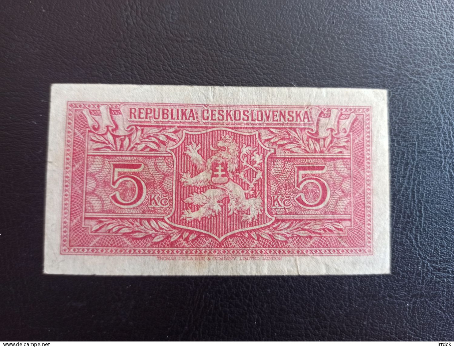 Tchecoslovaquie  Billet  5 Korun 1945 Tbe - Checoslovaquia