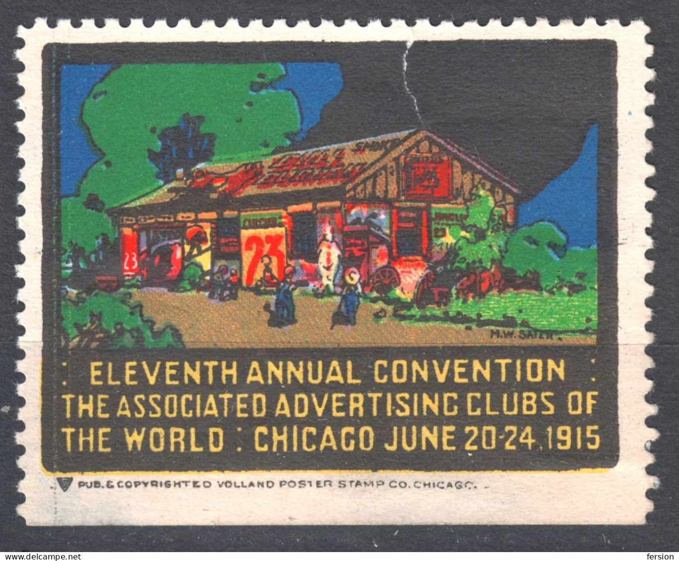 SHOP MARKET STORE - Associated Advertising Clubs Of The World CONVENTION 1915 USA Chicago LABEL CINDERELLA VIGNETTE - Unclassified