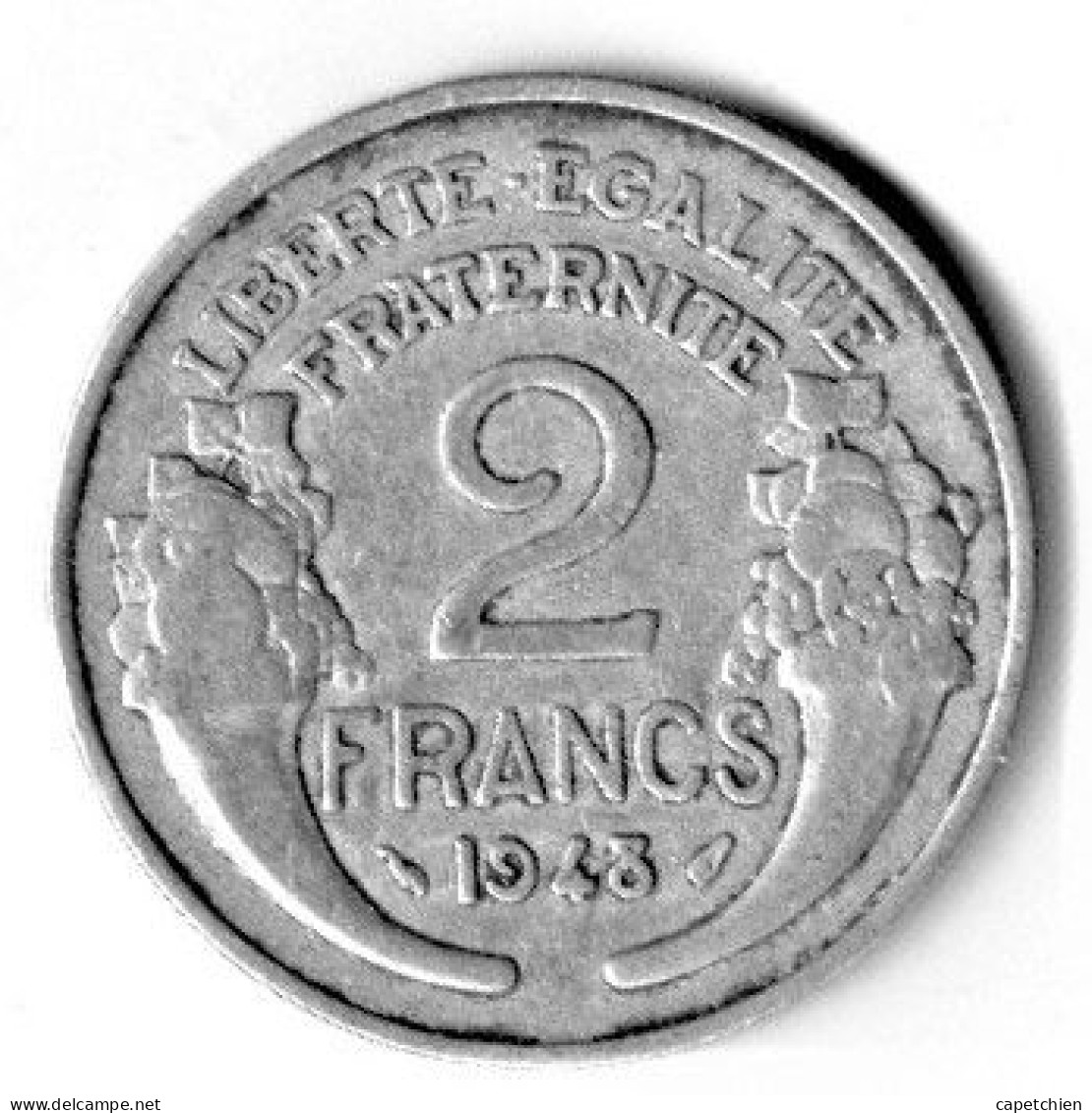 FRANCE / REPUBLIQUE FRANCAISE / 2 FRANCS MORLON / 1948  / ALU - 2 Francs