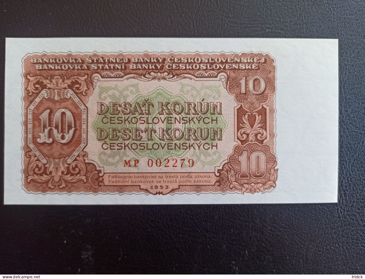 Tchecoslovaquie  Billet  10 Korun 1953 Neuf TTB+ - Tschechoslowakei