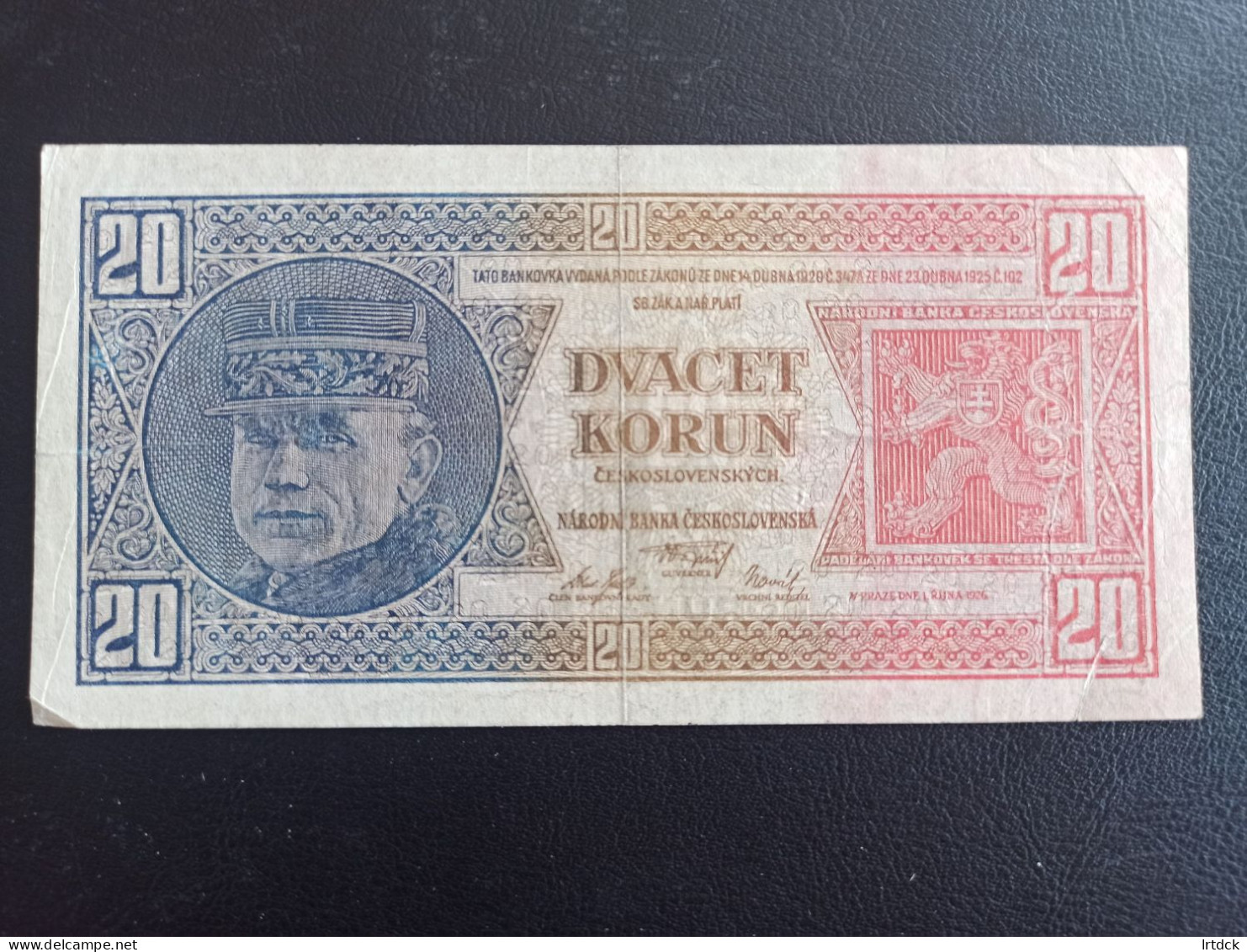 Tchecoslovaquie  Billet  20 Korun 1926 - Tchécoslovaquie