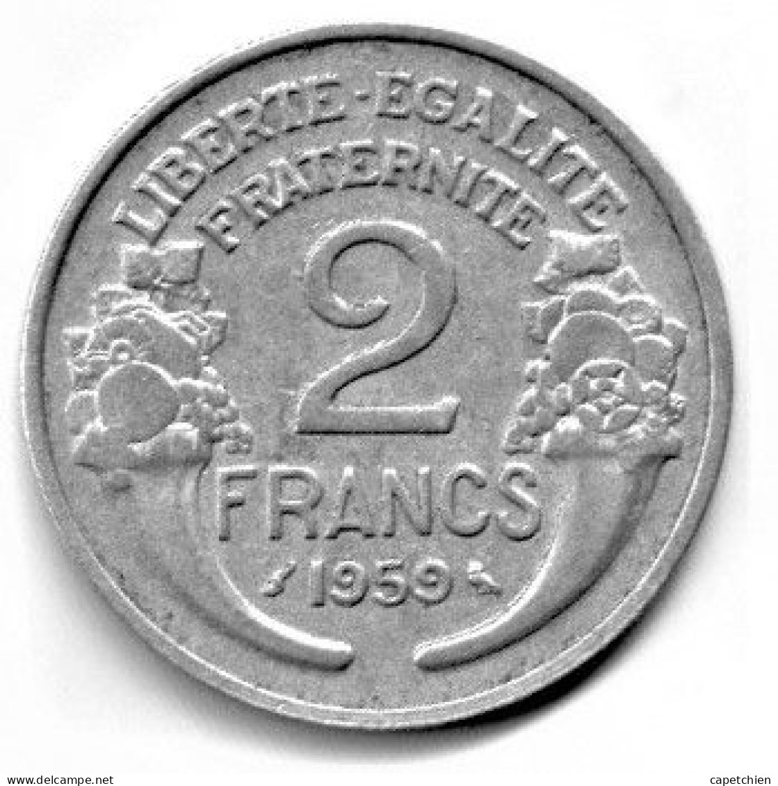 FRANCE / REPUBLIQUE FRANCAISE / 2 FRANCS MORLON / 1959   / ALU - 2 Francs