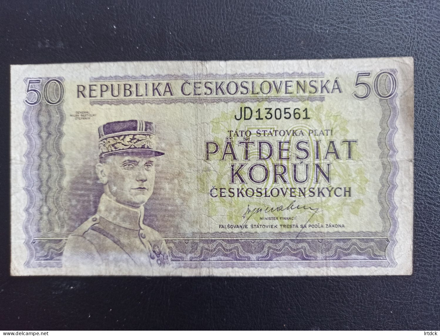 Tchecoslovaquie  Billet  50 Korun 1945 - Checoslovaquia