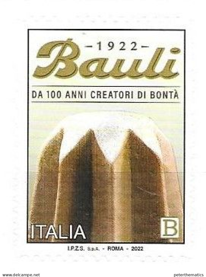 ITALY, 2022, MNH, FOOD, BAULI, CONFECTIONERY, BAKING, 1v - Alimentation