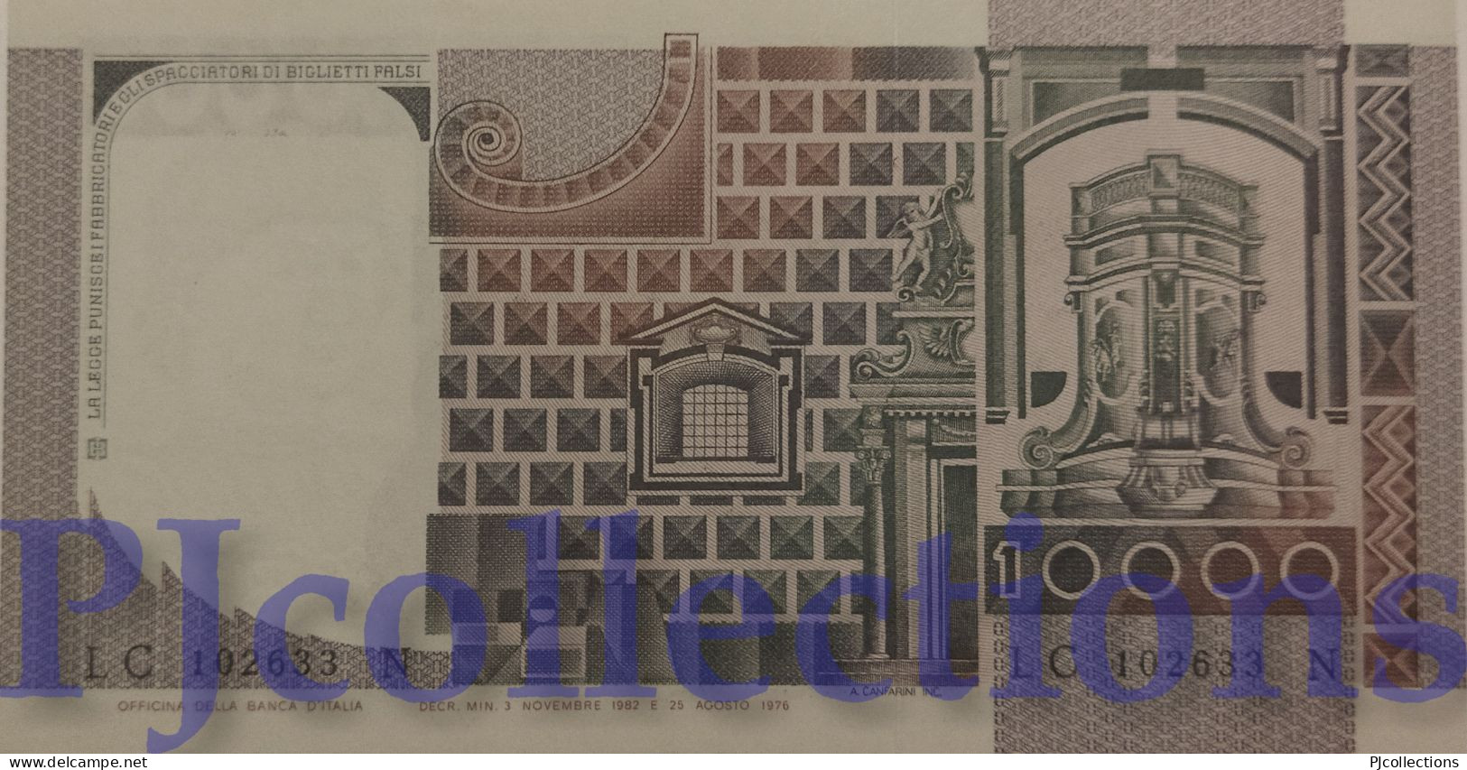 ITALIA - ITALY 10000 LIRE 1982 PICK 106b UNC - 10.000 Lire