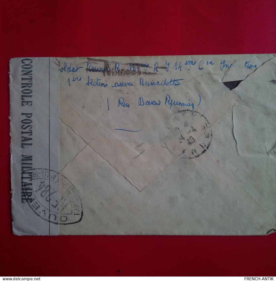 LETTRE PAU POUR BENET CACHET OUVERT AUTORITE 1940 - Briefe U. Dokumente